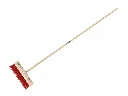 Balai VERO 70 PPN rouge 35 cm, capuchon plat, avec manche ATLAS 150 x 2,8 cm et support de manche de balai