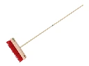 Broom VERO 80 PPN red 41 cm, flat cap, with ATLAS handle 150 x 2.8 cm and broom handle bracket