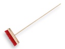 Broom VERO 80 PPN red 41 cm, flat cap, with ATLAS handle 150 x 2.8 cm and broom handle bracket