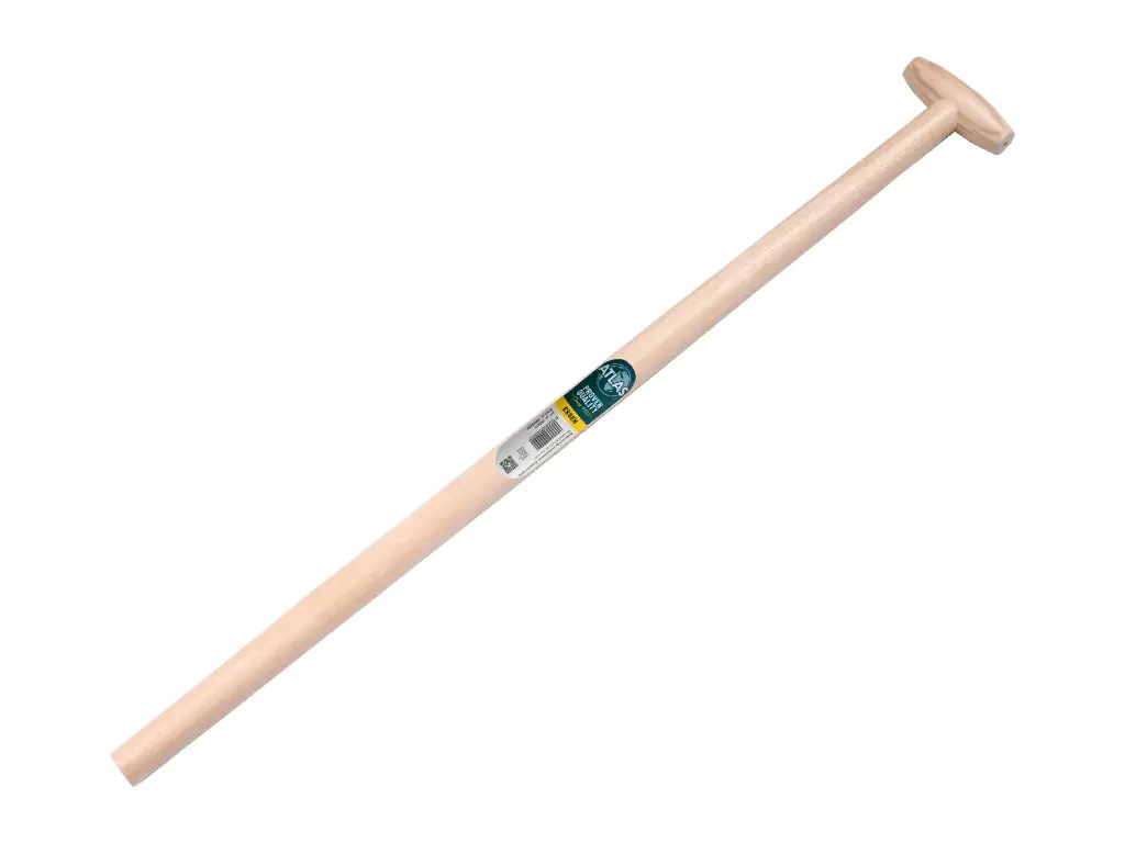 Shovel handle ATLAS 95 cm straight, with through-mount T-grip