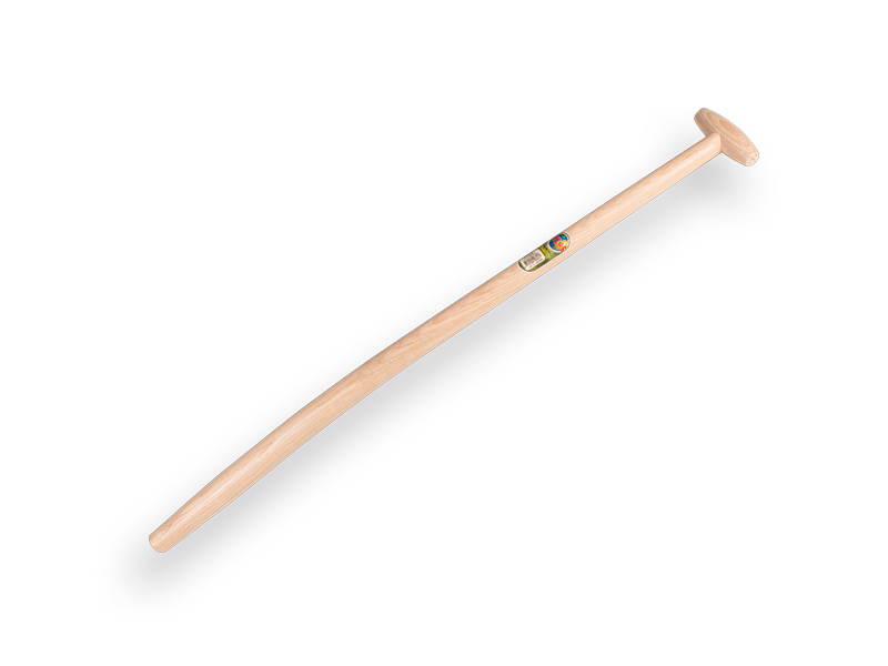 Shovel handle ATLAS 100 cm bent, with through-mount T-grip, FSC 100%