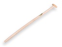 Shovel handle ATLAS 110 cm, lightly bent, with through-mount T-grip