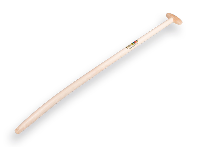 [210815] Shovel handle ATLAS 110 cm extra strong bent, with through-mount T-grip, FSC 100%