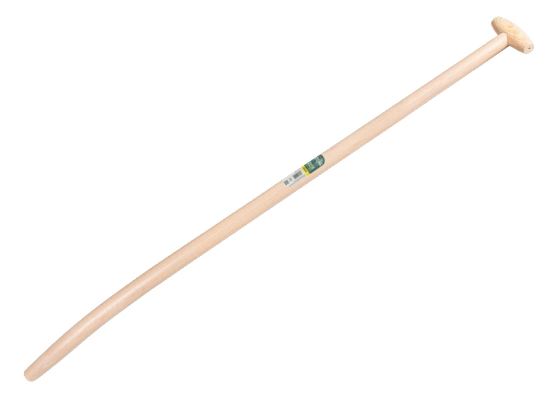 [210830] Shovel handle ATLAS 130 cm bent, with through-mount T-grip, FSC 100%