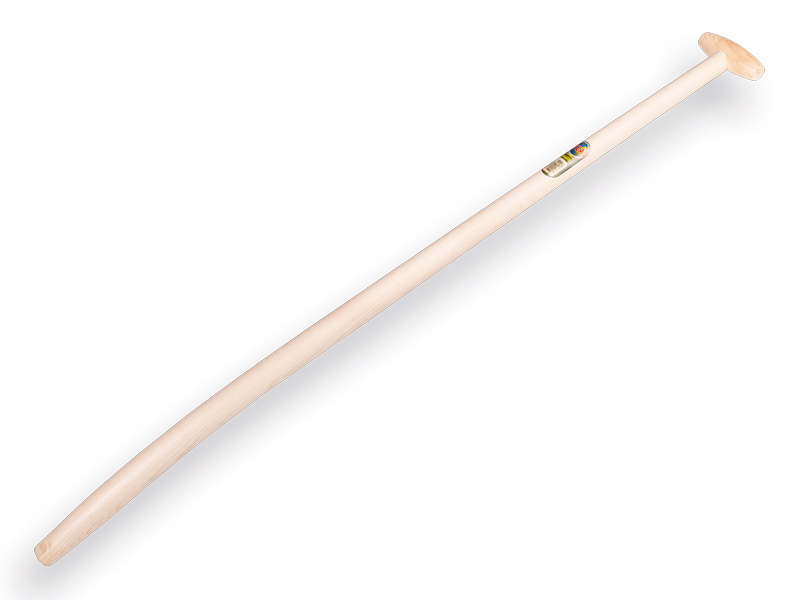 [210835] Manche de pelle ATLAS 130 cm extra fort courbé, avec poignée en T percée, FSC 100%