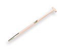 Digging fork handle ATLAS 95 cm straight, with spring socket and through-mount T-grip, drilled, FSC 100%