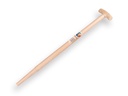 Manche de bêche ATLAS HICKORY 80 cm extrémité fraisée, avec poignée en T, pour bêche S&J