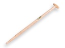 Spade handle ATLAS 90 cm milled end, with through-mount T-grip, for S&J spade, FSC 100%