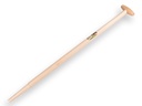 Spade handle ATLAS 100 cm milled end, with through-mount T-grip, for S&J spade