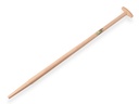 Spade handle ATLAS 110 cm milled end, with through-mount T-grip, for S&J spade, FSC 100%