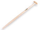 Spade handle ATLAS 100 cm milled end, with T-grip, for S&J spade, FSC 100%
