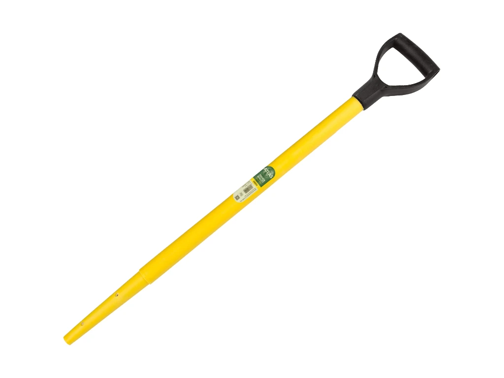 [211804] Spade handle ATLAS plastic 79.5 cm milled end, with fiber core 21 mm and plastic D-grip