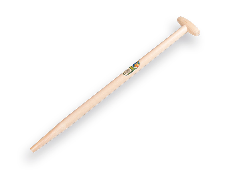 Spatenstiel ATLAS 80 cm nicht eingefräst, mit durchgesteckter T-Griff, für S&J Spaten