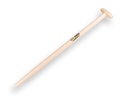 Spade handle ATLAS 85 cm not milled end, with through-mount T-grip, for S&J spade, FSC 100%