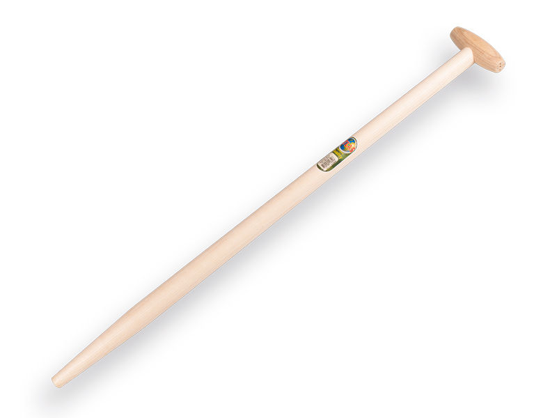 Spade handle ATLAS 90 cm not milled end, with through-mount T-grip, for S&J spade, FSC 100%