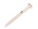 Spade handle ATLAS 75 cm not milled end, with T-grip, for S&J spade, FSC 100%