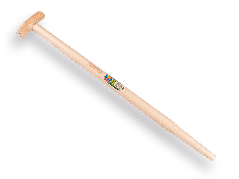 Spade handle ATLAS 80 cm, milled end, fiber core, T-grip, for S&J spade