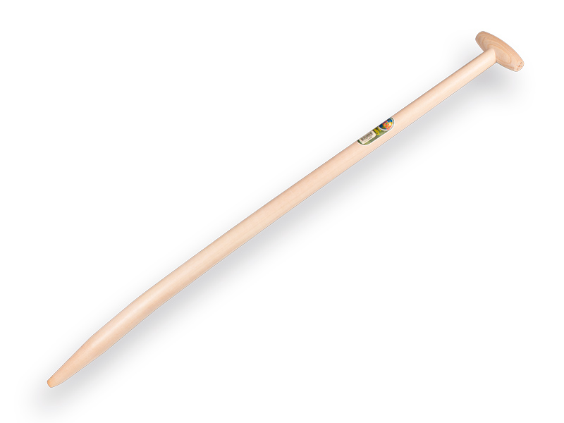 Spatenstiel ATLAS 110 cm, durchgesteckter T-Griff und schräge Spitze für Lehmspaten Betuwe-Modell (Merkus), FSC 100%