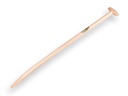 Spade handle ATLAS 110 cm, through-mount T-grip and slanted tip for clay spade Betuwe model (Merkus)