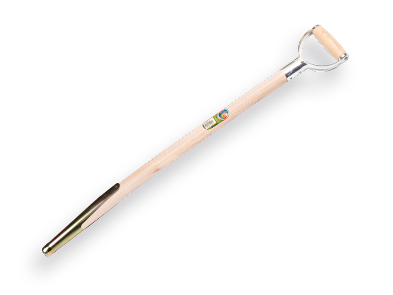 [213220] Metal D-handle ATLAS 95 cm bent, with spring bushing, FSC 100%