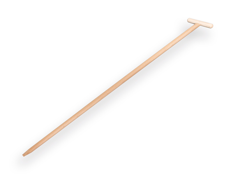 Gerätestiel für Schuffel ATLAS 170 x 3,2 cm, mit exzentrischer Spitze und durchgestecktem T-Griff