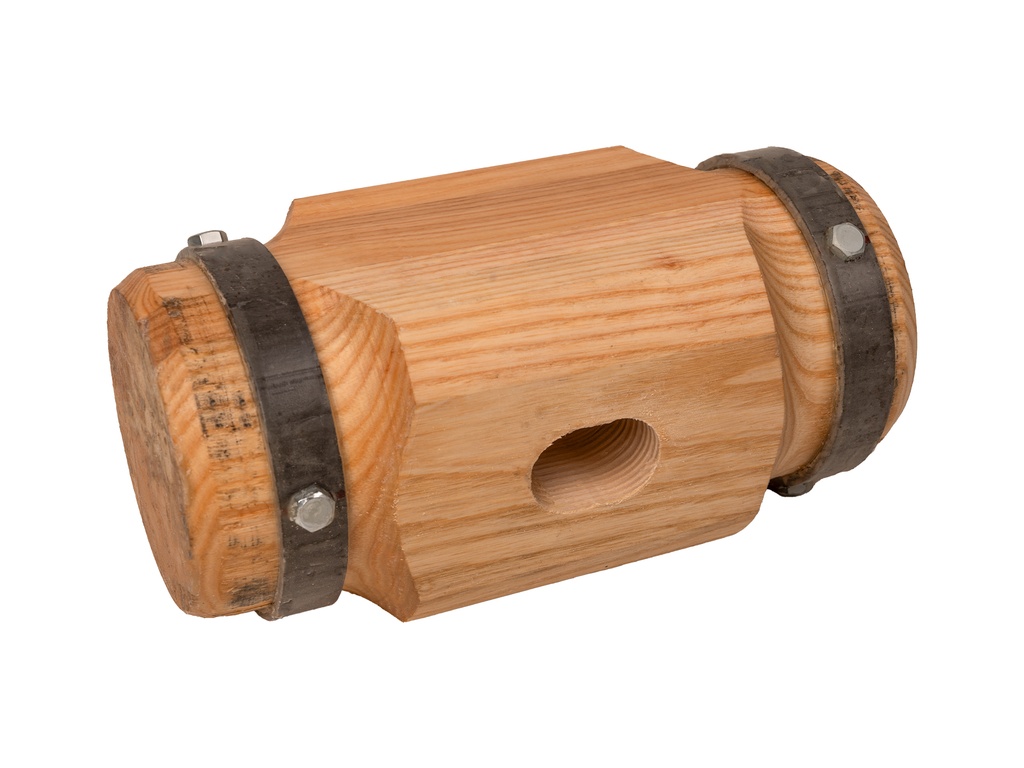 [650805] Maillet a poteaux - Maillet pour poteaux ATLAS rond, bois de frêne laminé, anneaux en acier, sans manche