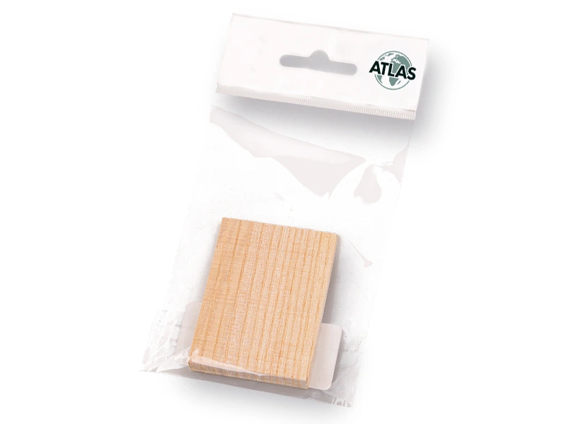 [651515] Houten ESSEN wig klein, 45 x 60 mm (per stuk)