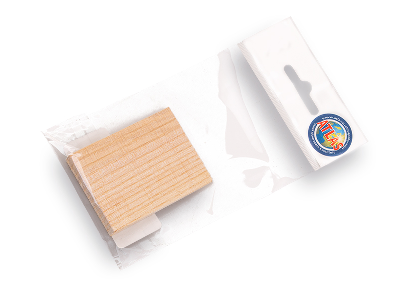 Wooden ash wood wedge small, 45 x 60 mm (per piece)