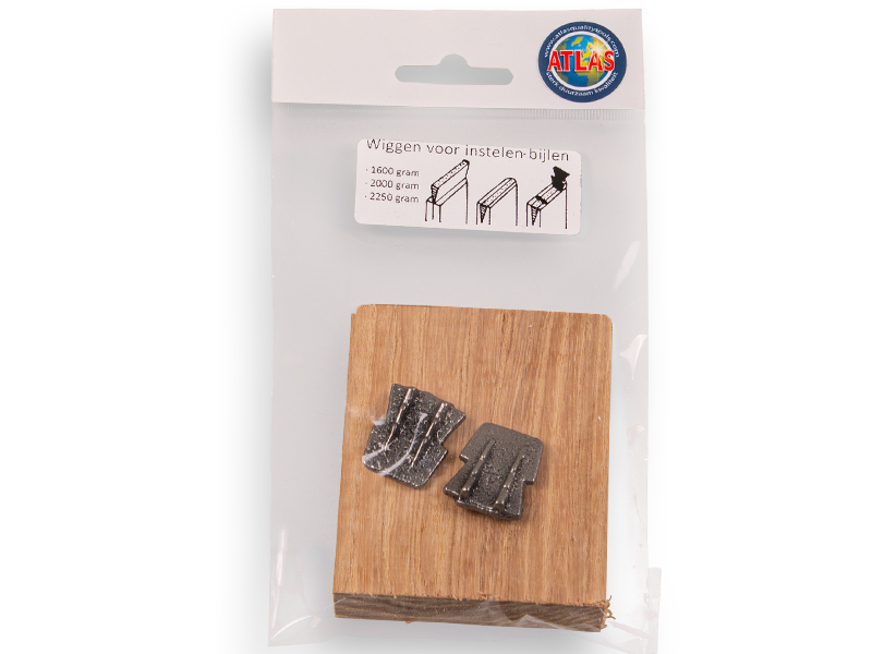 [651815] Axe wedge set, large wooden wedge and 2 metal wedges No. 4