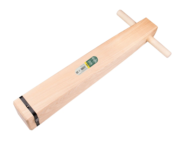 [654990] Dame de compactage ATLAS BOIS DE FRÊNE 14,5 x 11,5 cm, poids 7 kg