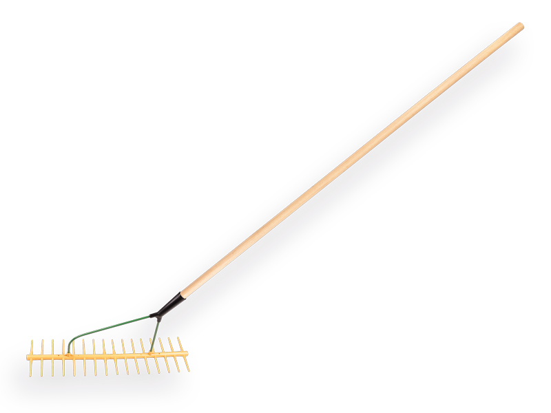 [656022] Poly rake - Hay rake JOST angled 16 tines 64 cm, double model, with ATLAS handle 160 x 2.8 cm
