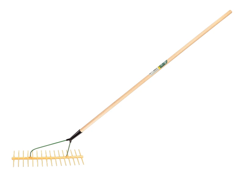 [656022] Râteau à foin plastique - râteau à foin JOST incliné 16 dents 64 cm, modèle double, avec manche ATLAS 160 x 2,8 cm