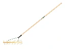 Poly rake - Hay rake JOST angled 16-tine 64 cm, double model, with ATLAS handle 160 x 2.8 cm