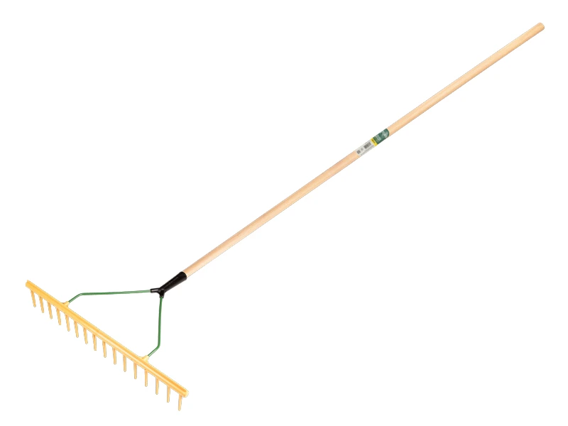 [656027] Poly rake - Hay rake JOST straight 16 tines 65 cm, with levelling strip and ATLAS handle 160 x 2.8 cm