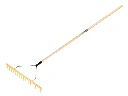 Poly rake - Hay rake JOST straight 16 tines 65 cm, with levelling strip and ATLAS handle 160 x 2.8 cm