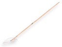 Râteau à foin OFFNER aluminium 13 dents, avec attrape-foin avec manche ATLAS 160 x 2,8 cm