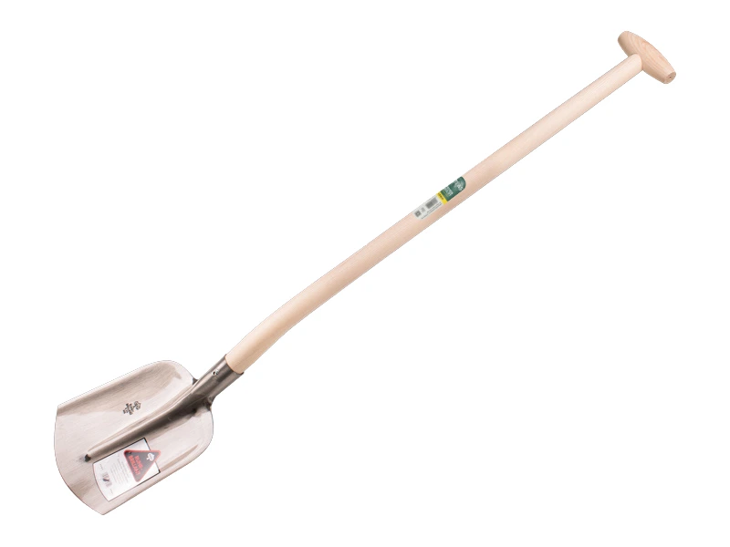 [700210] Digging shovel RUHR BRILLANT 1/4 000, extra hardened and polished, with ATLAS gooseneck shovel handle 95 cm strongly bent