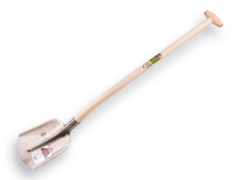 [700210] Digging shovel RURH BRILLANT 1/4 000 polished, with ATLAS gooseneck shovel handle 95 cm strongly bent