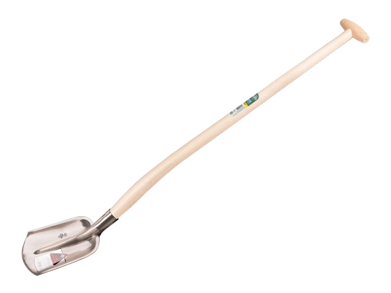 [700215] Digging Shovel RUHR BRILLANT 1/4 000 polished, with ATLAS Blijham gooseneck shovel handle 100 cm strongly bent