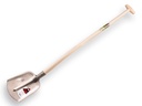 Digging shovel RUHR BRILLANT 1/4 000 polished, with ATLAS gooseneck shovel handle 110 cm extra double bent