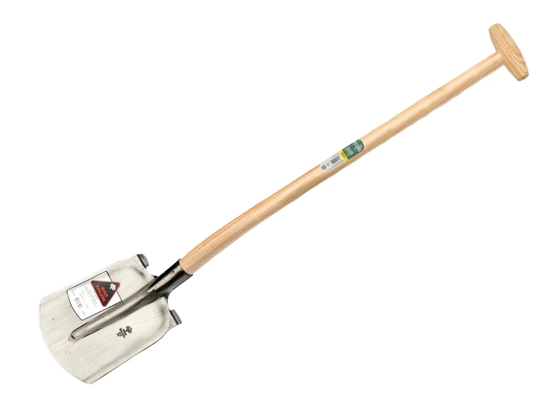 [700233] Steekbats RUHR BRILLANT 1/4 000 gepolijst, met PLATTE OPSTAP en ATLAS schopsteel 110 cm gebogen, FSC 100%