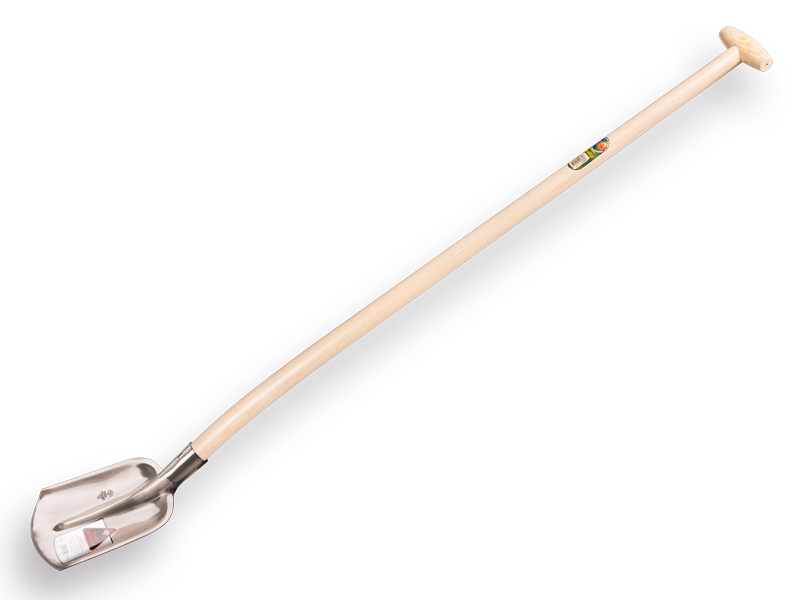 [700235] Flachrandschaufel RURH BRILLANT 1/4 000, extra gehärtet und poliert, mit ATLAS Schaufelstiel 130 cm gebogen