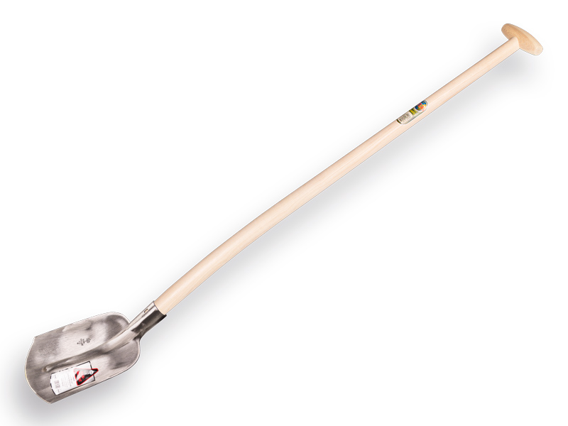 Digging shovel RUHR BRILLANT 1/4 00, extra hardened and polished, with ATLAS shovel handle 110 cm bent, FSC 100%