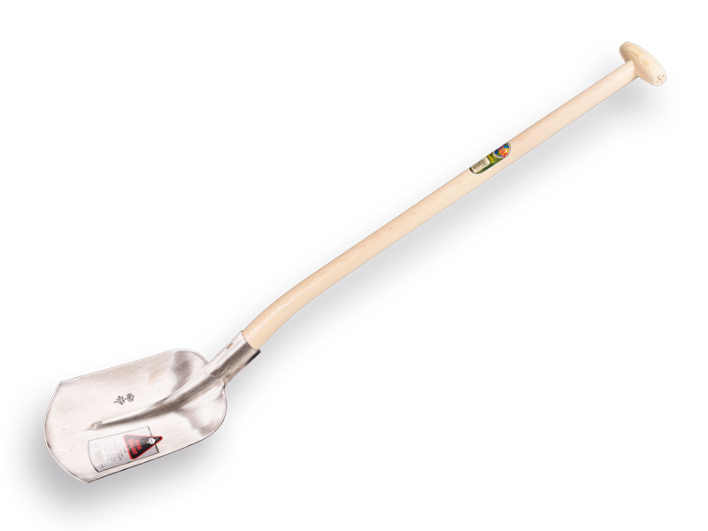 [700287] Pelle à sable RURH BRILLANT 1/2 0, trempé et poli, avec manche de pelle à col de cygne ATLAS 95 cm fortement courbé