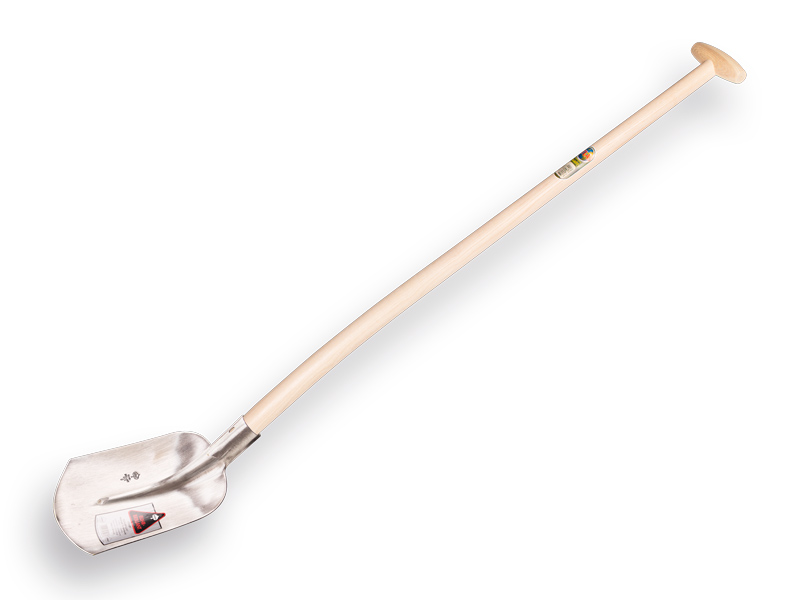 Scoop shovel RURH BRILLANT 1/2 0, extra hardened and polished, with ATLAS shovel handle 110 cm bent