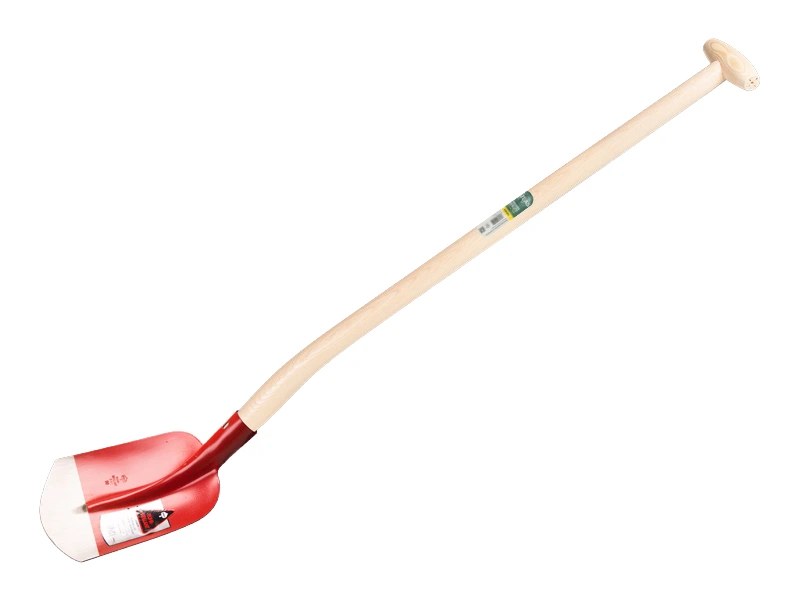 [700510] Scoop shovel RUHR BRILLANT 1/2 00 red, extra hardened, with ATLAS gooseneck shovel handle 95 cm strongly bent