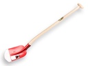 Pelle à sable RUHR BRILLANT 1/2 0 rouge, extra trempé, avec manche de pelle à col de cygne ATLAS 95 cm fortement courbé