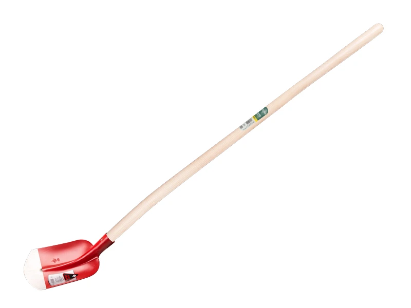 [700615] Holländer Sandschaufel RUHR BRILLANT 3/4 0 rot, extra gehärtet, mit ATLAS Schaufelstiel 130 cm gebogen, FSC 100%