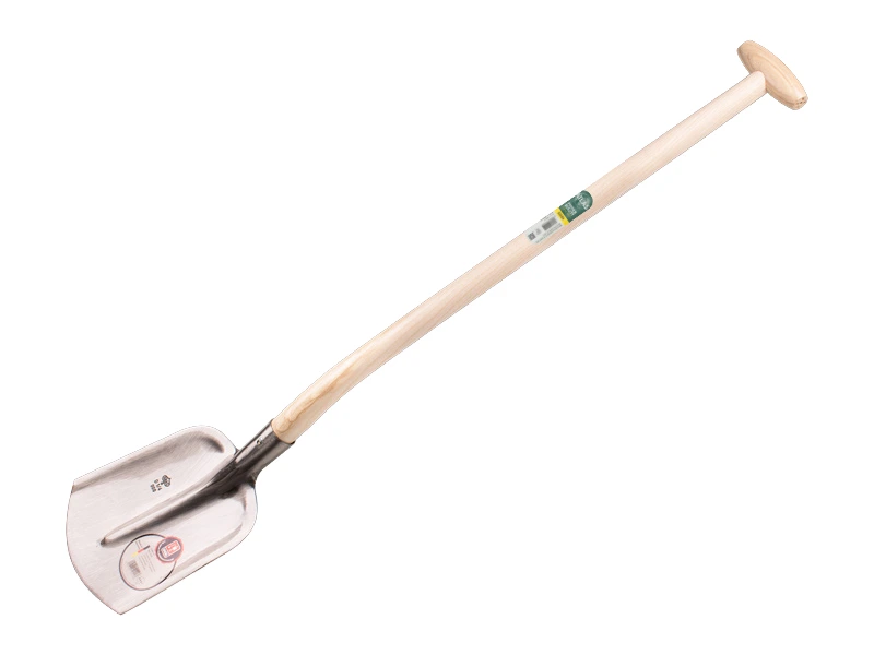 [705200] Flachrandschaufel ABC 1/4 000, gehärtet und poliert, mit ATLAS Schwanenhals-Schaufelstiel 90 cm stark gebogen