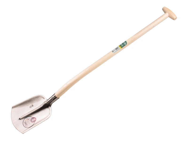 [705204] Digging shovel ABC 1/4 000, hardened and polished, with ATLAS gooseneck shovel handle 100 cm strongly bent